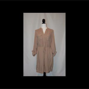 H&M beige shirtdress, Size 10